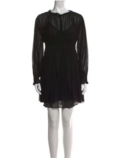 Pre-owned Loveshackfancy Square Neckline Knee-length Dress W/ Tags In Black