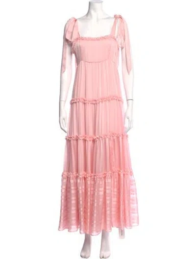 Pre-owned Loveshackfancy Square Neckline Long Dress
