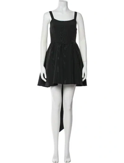 Pre-owned Loveshackfancy Square Neckline Long Dress In Black