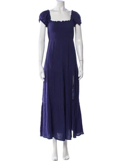 Pre-owned Loveshackfancy Square Neckline Long Dress In Multi