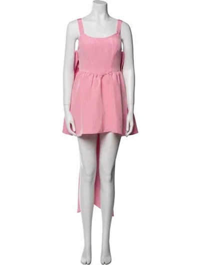 Pre-owned Loveshackfancy Square Neckline Long Dress In Pink