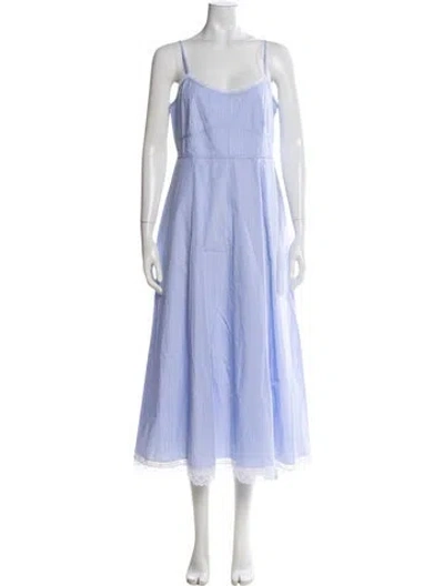 Pre-owned Loveshackfancy Square Neckline Long Dress W/ Tags In Blue