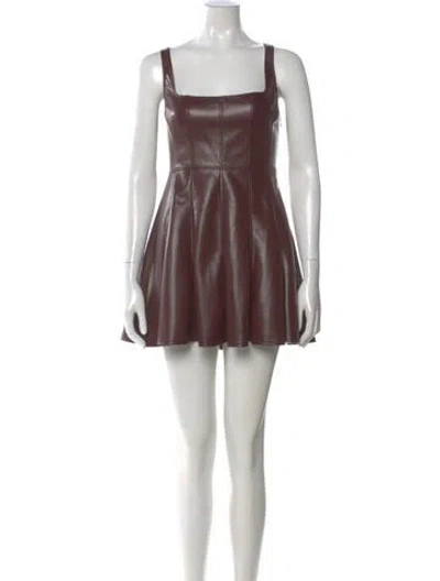 Pre-owned Loveshackfancy Square Neckline Mini Dress W/ Tags In Black