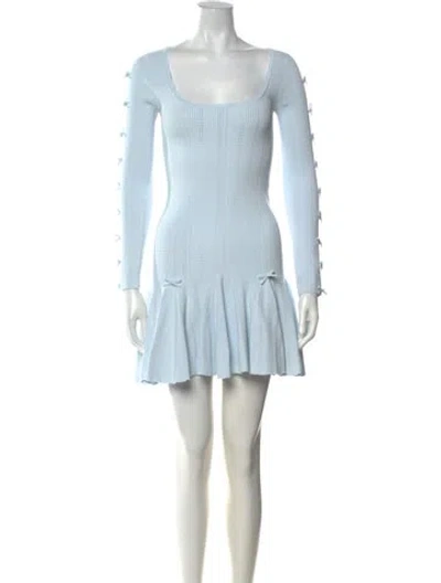Pre-owned Loveshackfancy Square Neckline Mini Dress W/ Tags In Blue