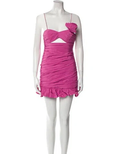 Pre-owned Loveshackfancy Square Neckline Mini Dress W/ Tags In Pink