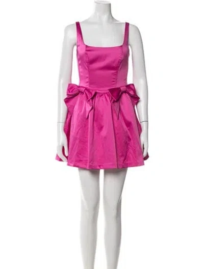 Pre-owned Loveshackfancy Square Neckline Mini Dress W/ Tags In Pink
