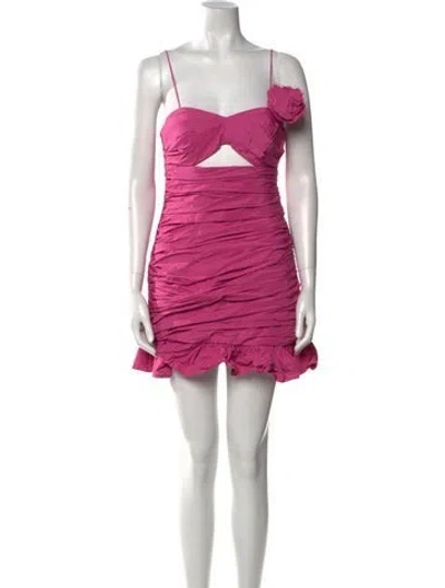 Pre-owned Loveshackfancy Square Neckline Mini Dress W/ Tags In Purple