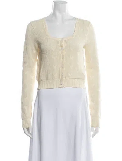 Pre-owned Loveshackfancy Square Neckline Sweater In Neutral