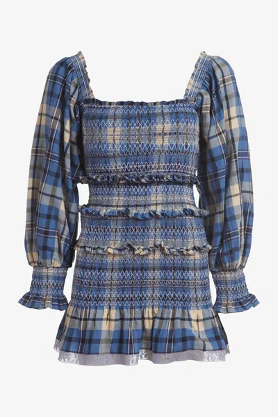 Loveshackfancy Stanley Dress Denim Skies In Blue