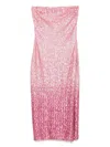 Loveshackfancy Stasia Sequined Strapless Midi Dress