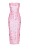 Loveshackfancy Stasia Sequined Midi Dress In Pink