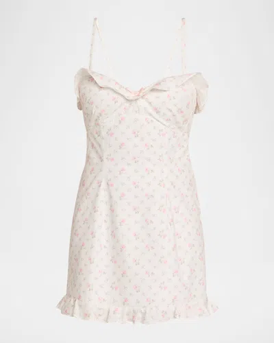 Loveshackfancy Stephania Floral Cotton Mini Dress