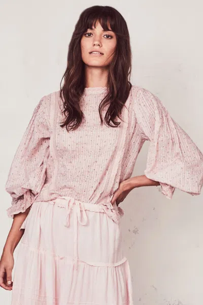 Loveshackfancy Stevie Top Rosemist In Pink