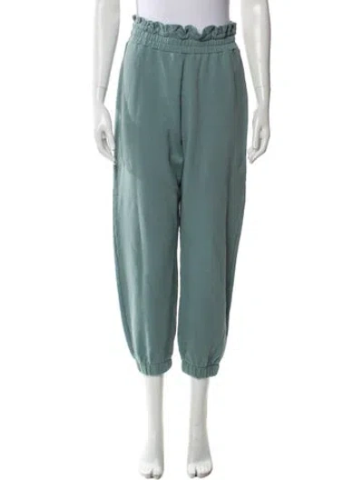 Pre-owned Loveshackfancy Straight Leg Pants In Blue