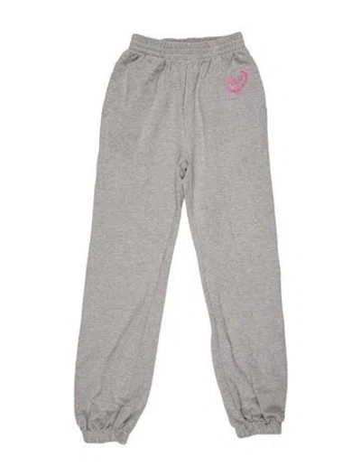 Pre-owned Loveshackfancy Straight Leg Pants In Gray