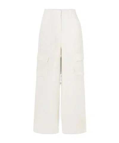 Loveshackfancy Straight-leg Cargo Pants In White