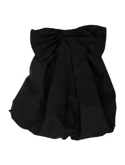 Pre-owned Loveshackfancy Strapless Mini Dress In Black