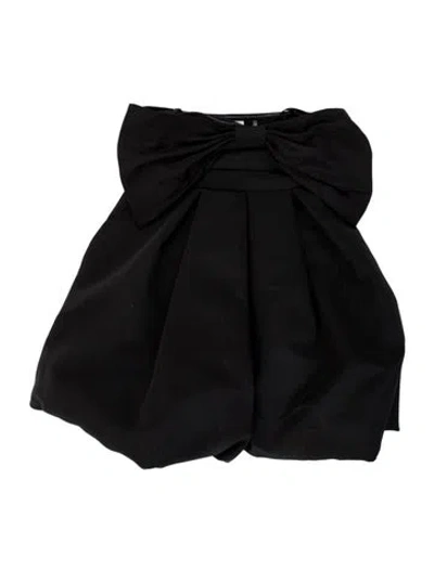 Pre-owned Loveshackfancy Strapless Mini Dress In Black