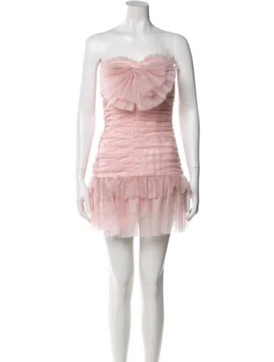 Pre-owned Loveshackfancy Strapless Mini Dress In Multi