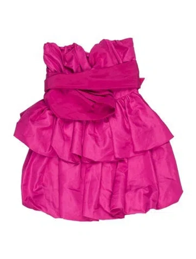 Pre-owned Loveshackfancy Strapless Mini Dress In Pink