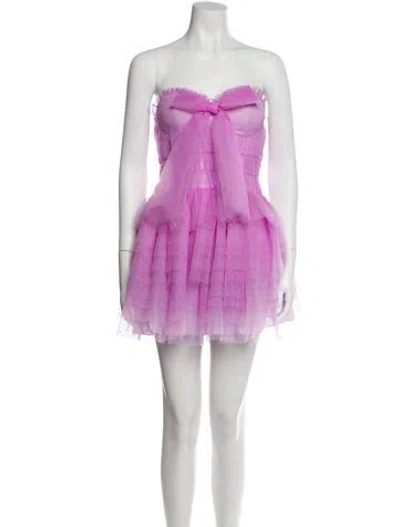 Pre-owned Loveshackfancy Strapless Mini Dress W/ Tags In Pink