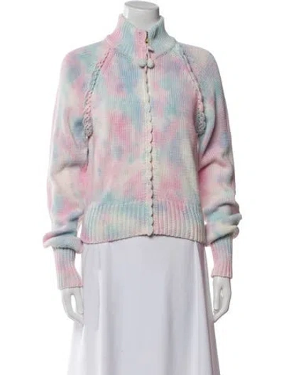 Pre-owned Loveshackfancy Striped Jacket In Pink