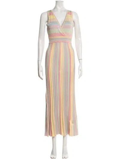 Pre-owned Loveshackfancy Striped Long Dress