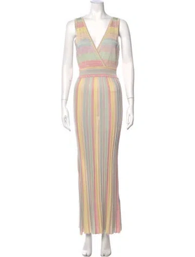 Pre-owned Loveshackfancy Striped Long Dress