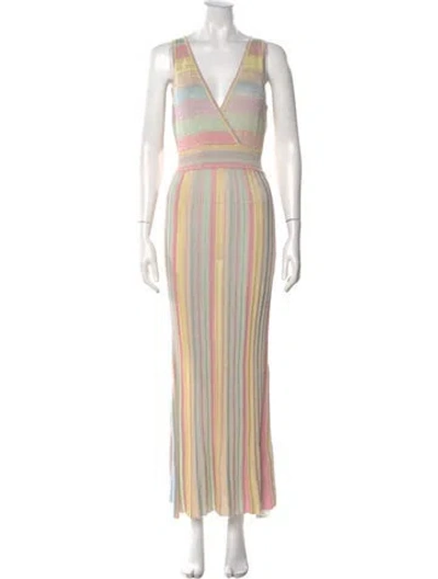 Pre-owned Loveshackfancy Striped Long Dress