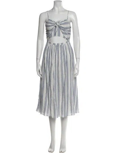 Pre-owned Loveshackfancy Striped Long Dress In Multi