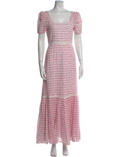 Pre-owned Loveshackfancy Striped Long Dress In Multi