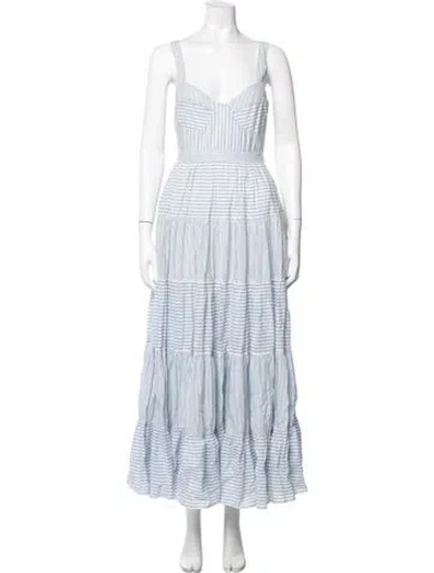 Pre-owned Loveshackfancy Striped Long Dress In Multi