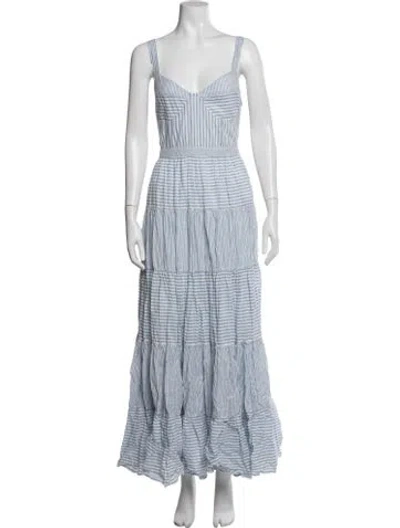 Pre-owned Loveshackfancy Striped Long Dress In Multi