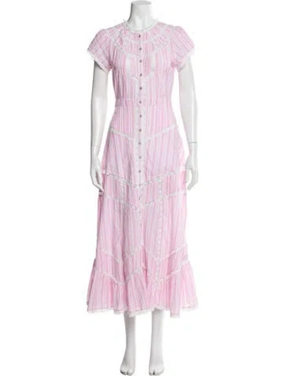 Pre-owned Loveshackfancy Striped Long Dress W/ Tags In Multi