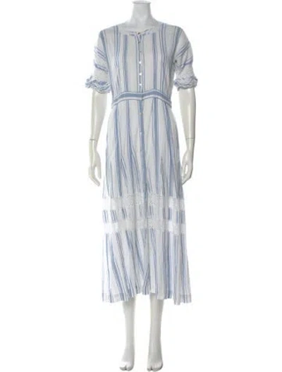 Pre-owned Loveshackfancy Striped Midi Length Dress In Multi
