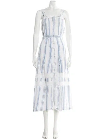 Pre-owned Loveshackfancy Striped Midi Length Dress In Multi