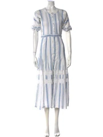 Pre-owned Loveshackfancy Striped Midi Length Dress In Multi