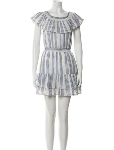 Pre-owned Loveshackfancy Striped Mini Dress In Multi