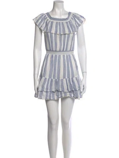 Pre-owned Loveshackfancy Striped Mini Dress In Multi
