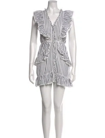 Pre-owned Loveshackfancy Striped Mini Dress In Multi