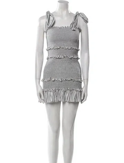 Pre-owned Loveshackfancy Striped Mini Dress In Multi