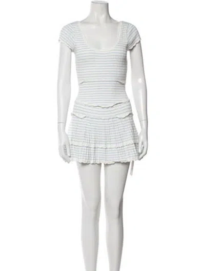 Pre-owned Loveshackfancy Striped Mini Dress In Multi