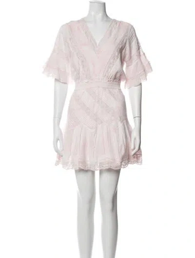 Pre-owned Loveshackfancy Striped Mini Dress In Pink