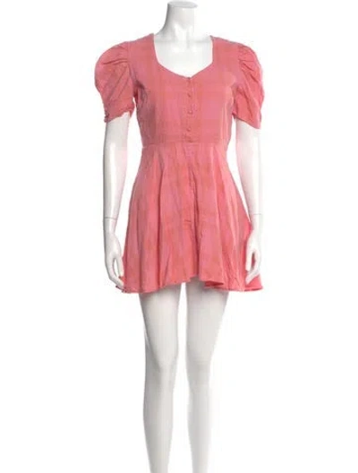Pre-owned Loveshackfancy Striped Mini Dress In Pink