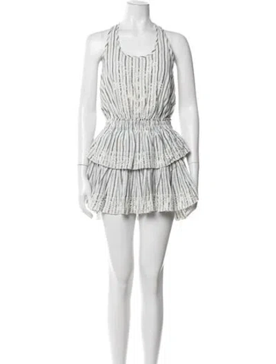 Pre-owned Loveshackfancy Striped Mini Dress W/ Tags In Blue