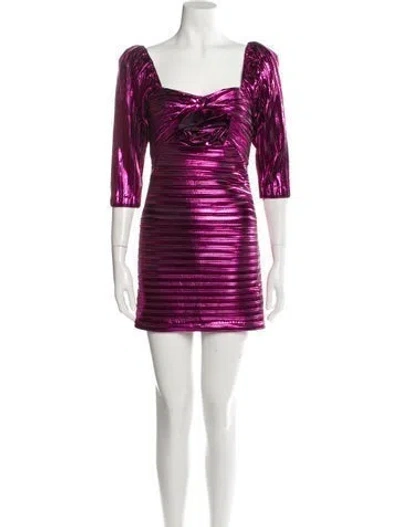 Pre-owned Loveshackfancy Striped Mini Dress W/ Tags In Purple