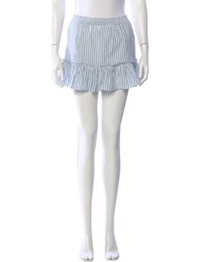 Pre-owned Loveshackfancy Striped Mini Skirt In Multi
