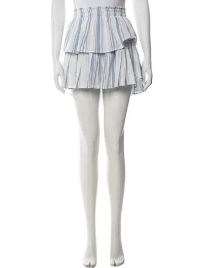 Pre-owned Loveshackfancy Striped Mini Skirt In Purple