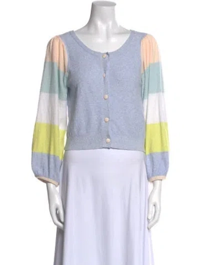Pre-owned Loveshackfancy Striped Scoop Neck Sweater In Multi