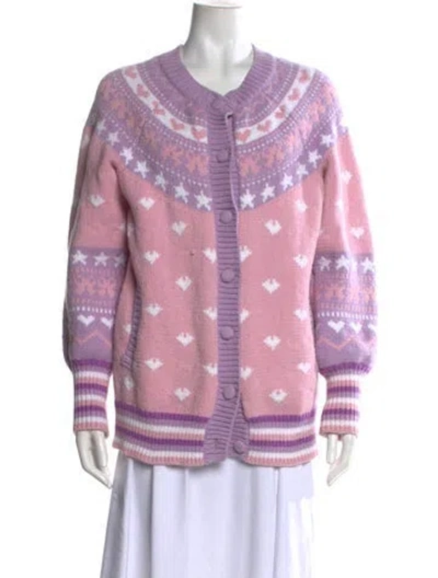 Pre-owned Loveshackfancy Striped Scoop Neck Sweater In Multi